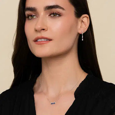 Gabriel & Co. Diamond Linear Drop Earrings