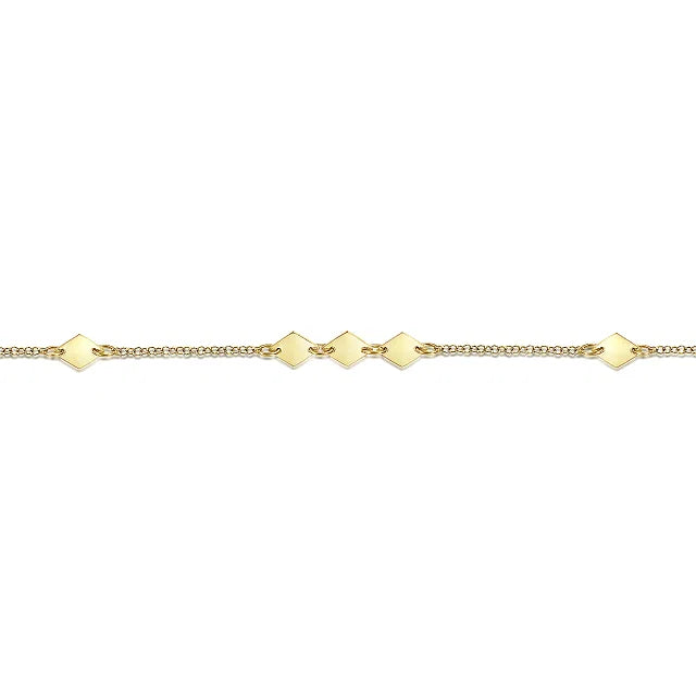 Gabriel & Co. Diamond Shaped Stations Anklet