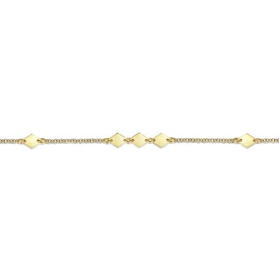 Gabriel & Co. Diamond Shaped Stations Anklet
