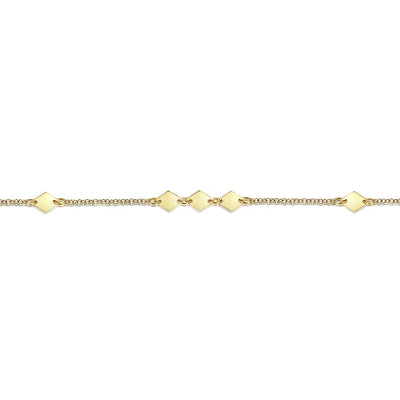 Gabriel & Co. Diamond Shaped Stations Anklet