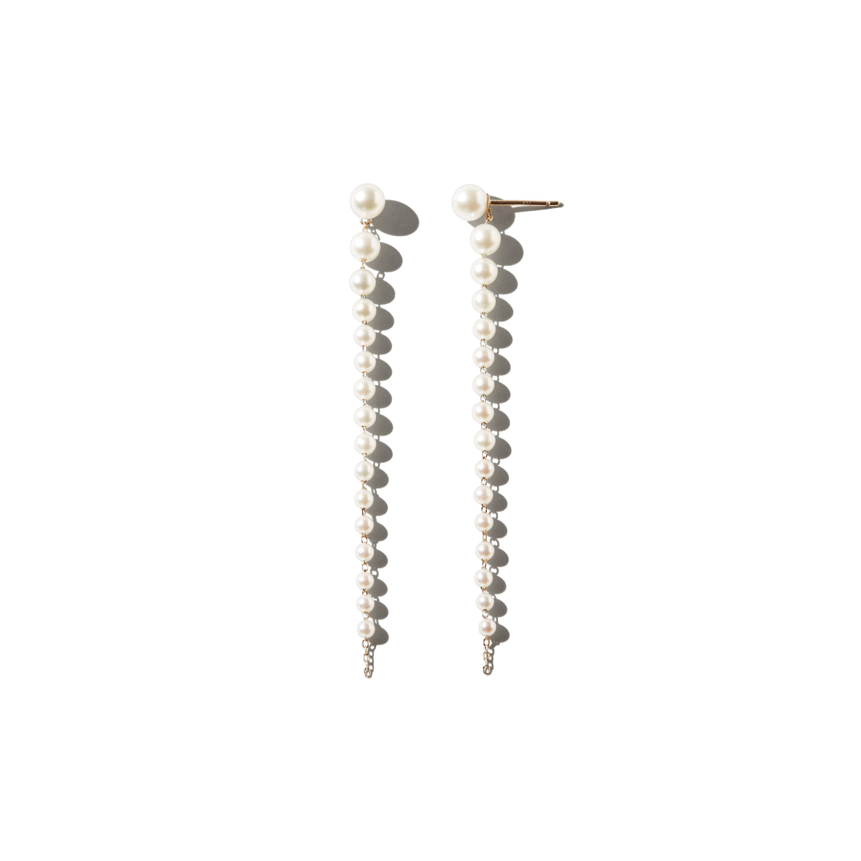 Mizuki Cascading Akoya Pearl Earrings