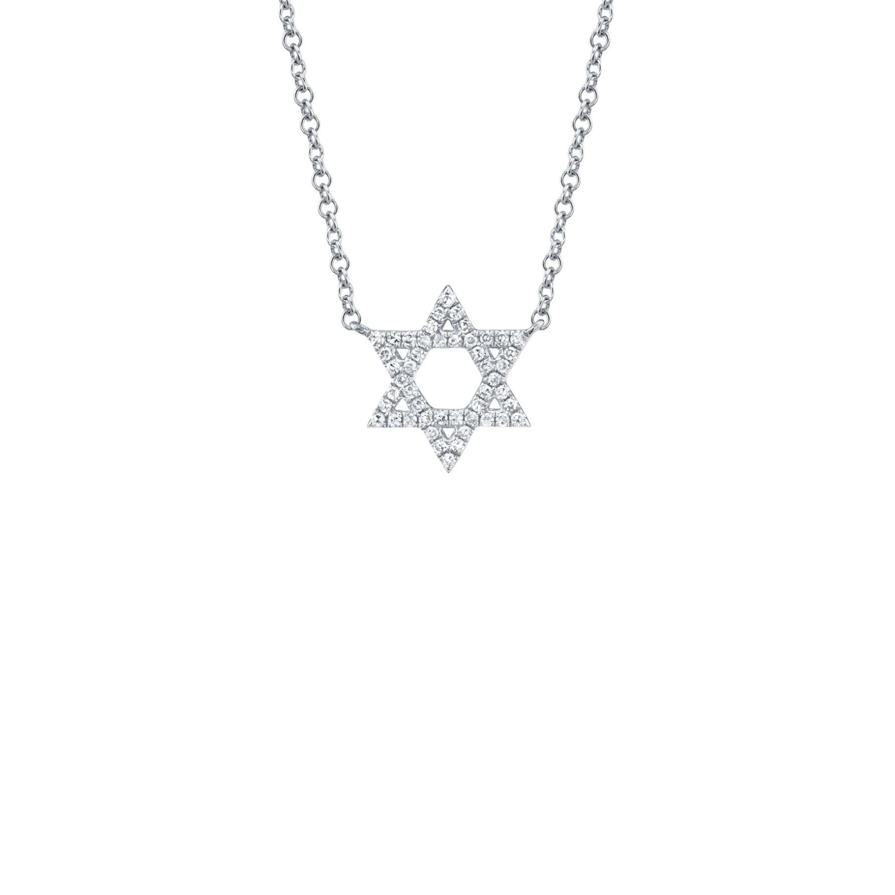Shy Creation Diamond Star of David Necklace