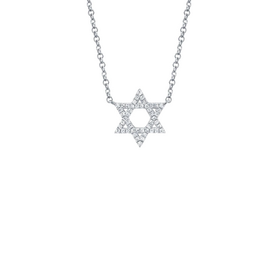 Shy Creation Diamond Star of David Necklace
