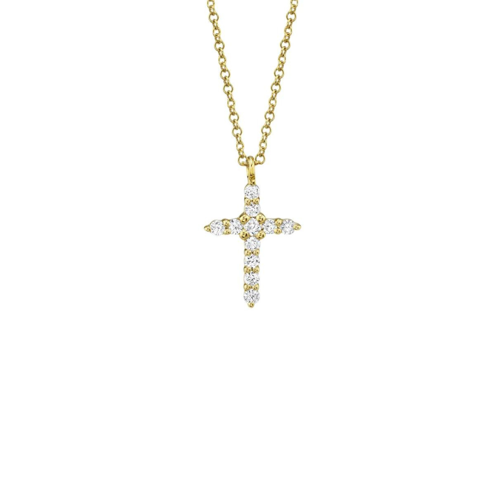 Shy Creation Diamond Cross Necklace
