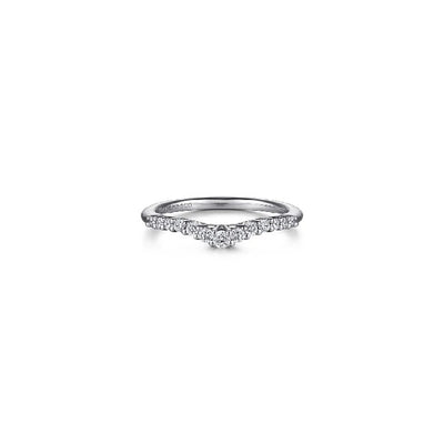 Gabriel & Co. Curved Shared Prong Diamond Wedding Band