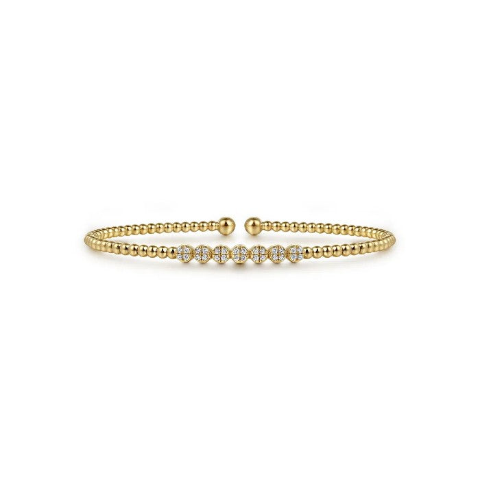 Gabriel & Co. Bujukan Bead and Cluster Diamond Bangle