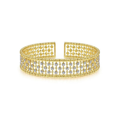 Gabriel & Co. Wide Diamond Cage Cuff Bracelet