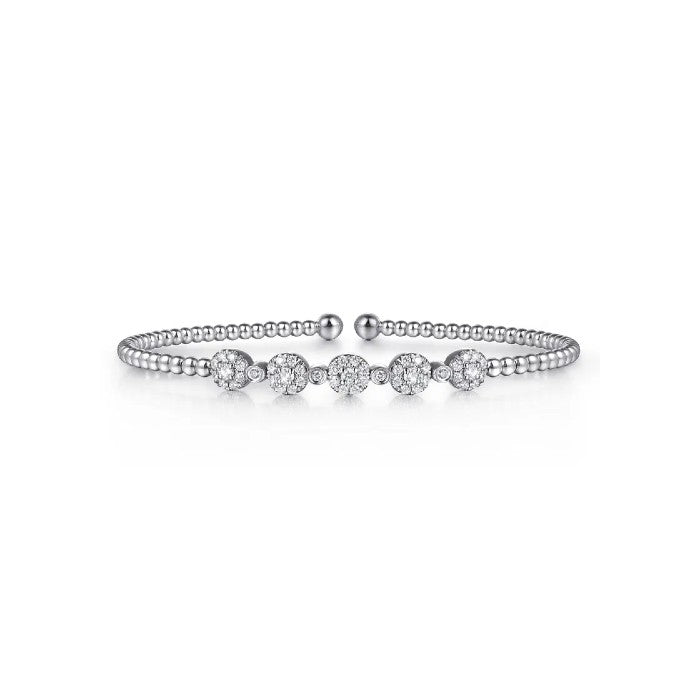Gabriel & Co. Diamond Cluster Stations Bujukan Bracelet