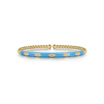 Gabriel & Co. Bujukan Enamel Diamond Split Bangle