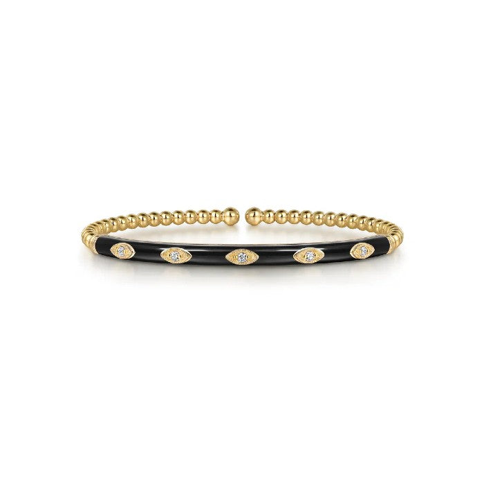 Gabriel & Co. Bujukan Enamel Diamond Split Bangle