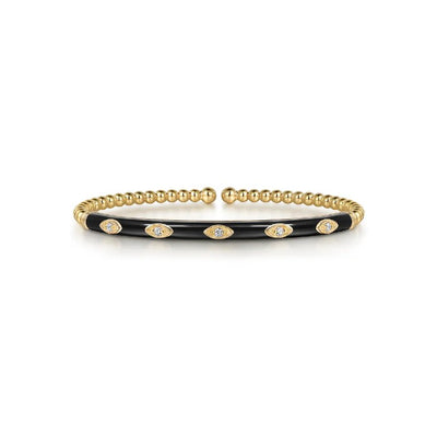 Gabriel & Co. Bujukan Enamel Diamond Split Bangle