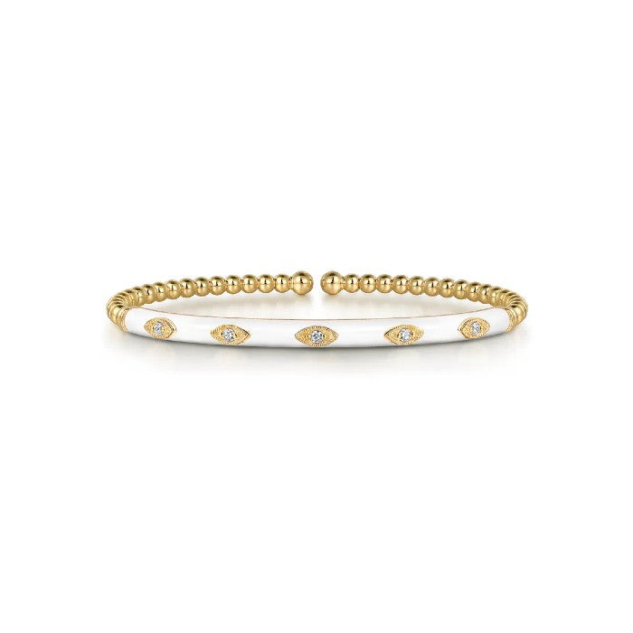 Gabriel & Co. Bujukan Enamel Diamond Split Bangle