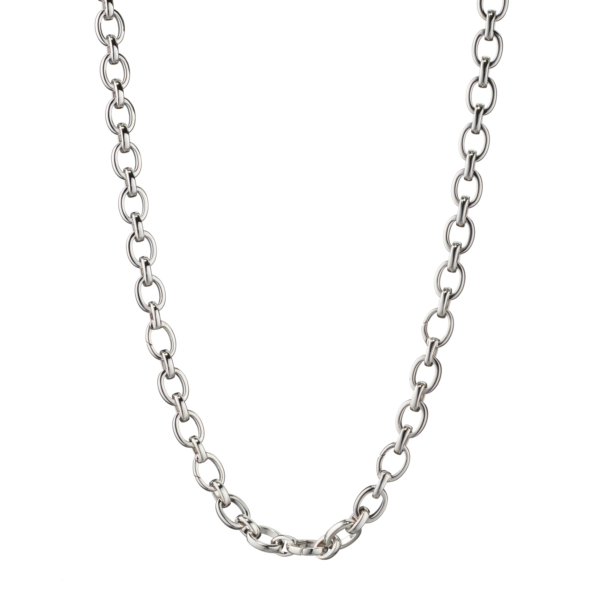 Monica Rich Kosann Audrey Link Charm Necklace in Sterling Silver