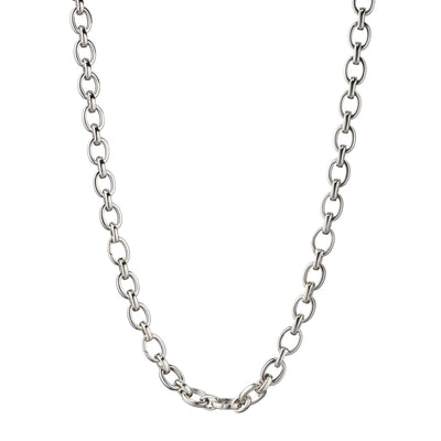 Monica Rich Kosann Audrey Link Charm Necklace in Sterling Silver