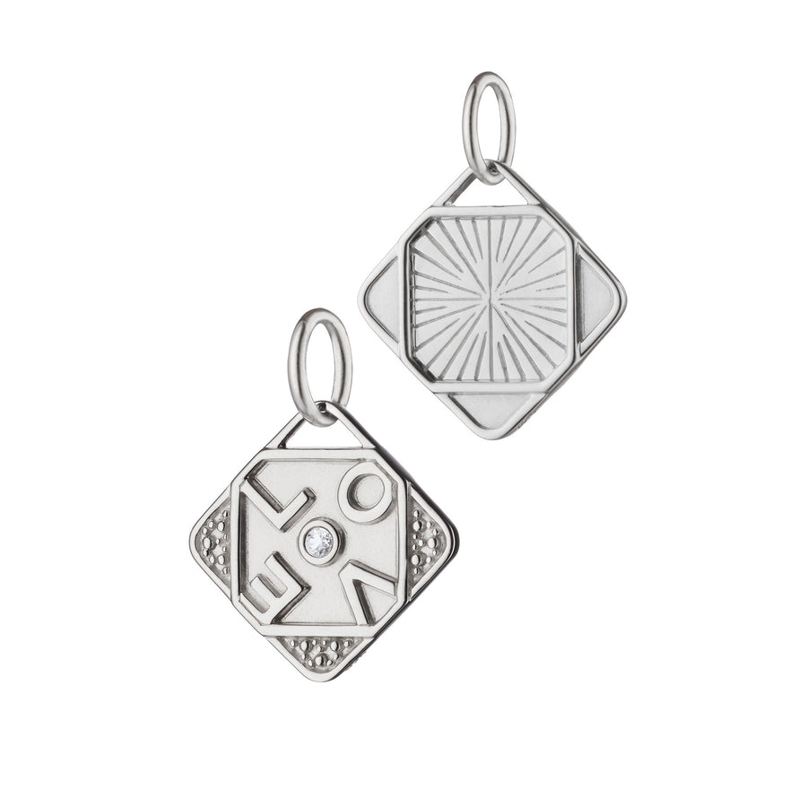 Monica Rich Kosann Mini Love Charm with White Sapphire