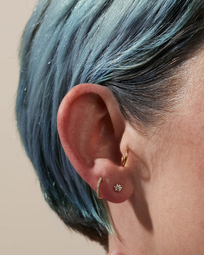 Round Diamond 6 Prong Stud Earrings