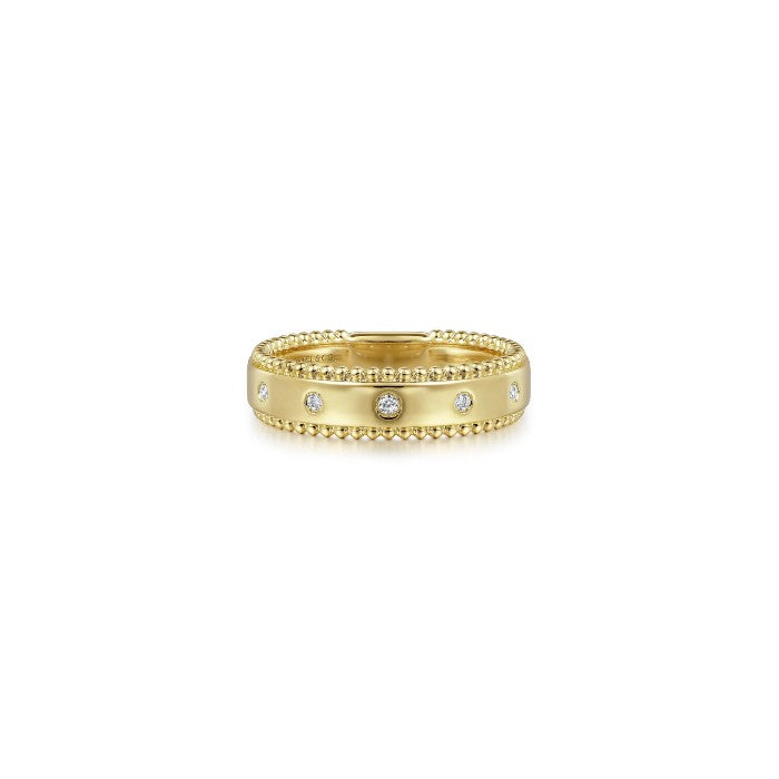 Gabriel & Co. Bujukan Diamond Bezel Wide Ring