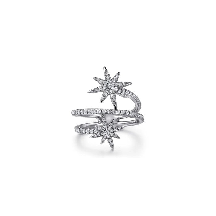 Gabriel & Co. Diamond Starburst Wrap Ring