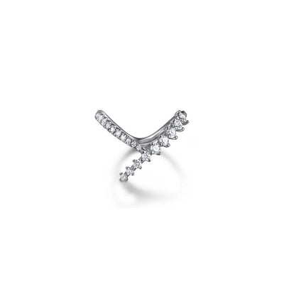 Gabriel & Co. Graduating Diamond Chevron Ring