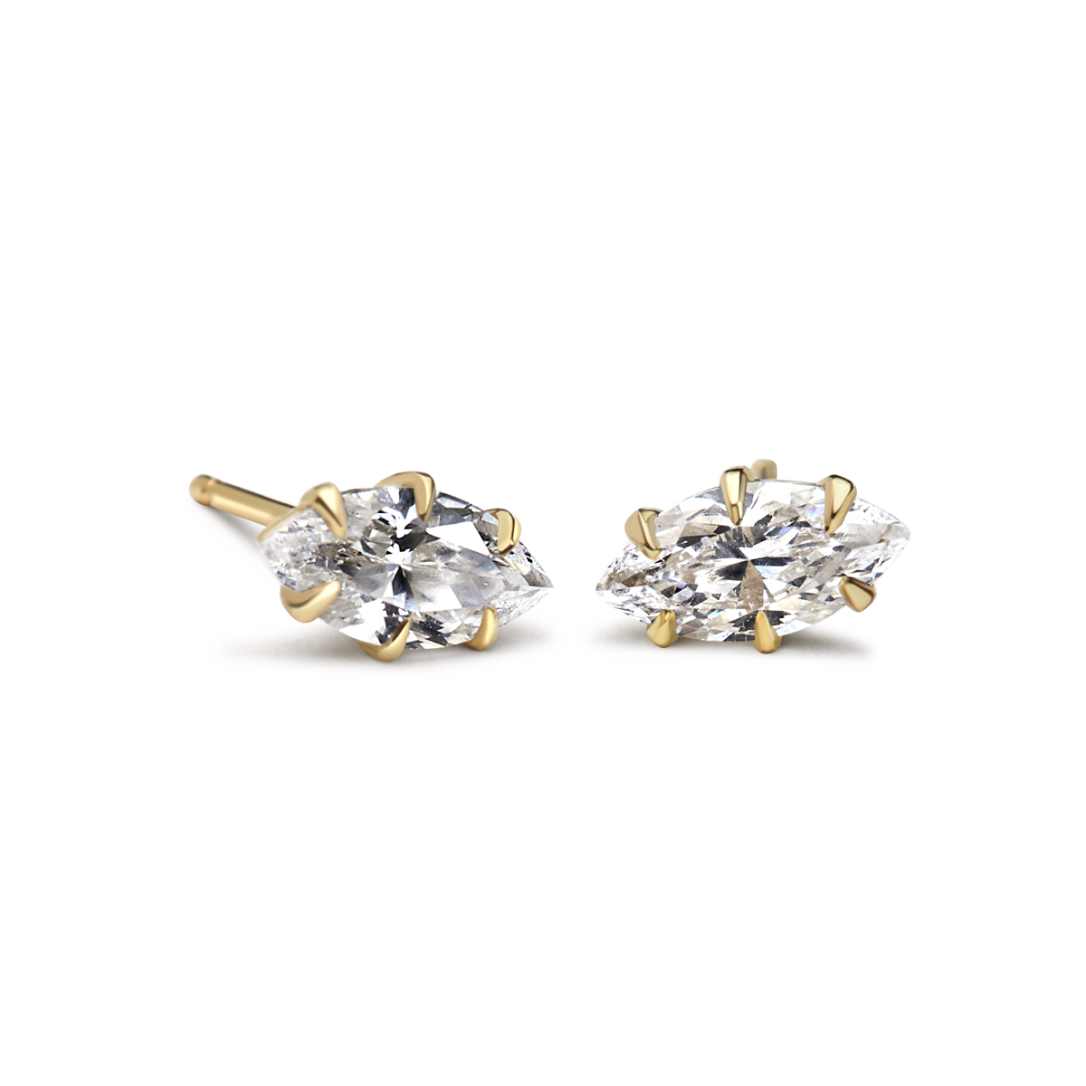 Marquise Cut Diamond Studs