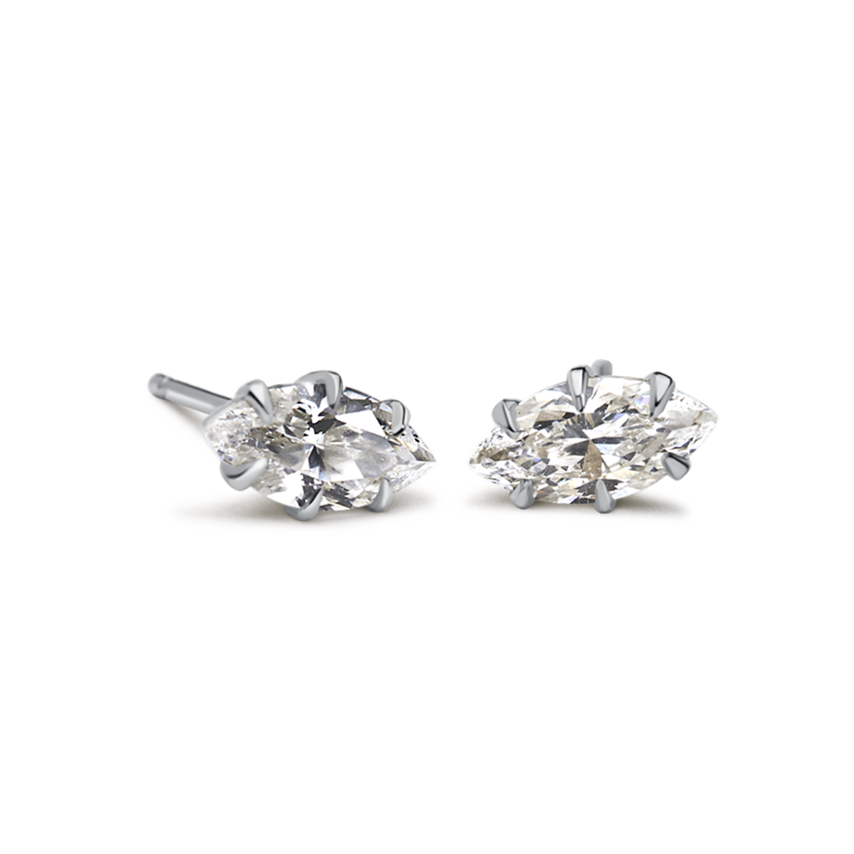 Marquise Cut Diamond Studs