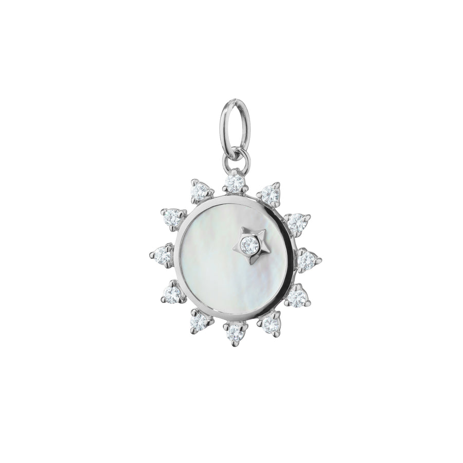 Monica Rich Kosann Mini Mother of Pearl Sapphire Sun Charm