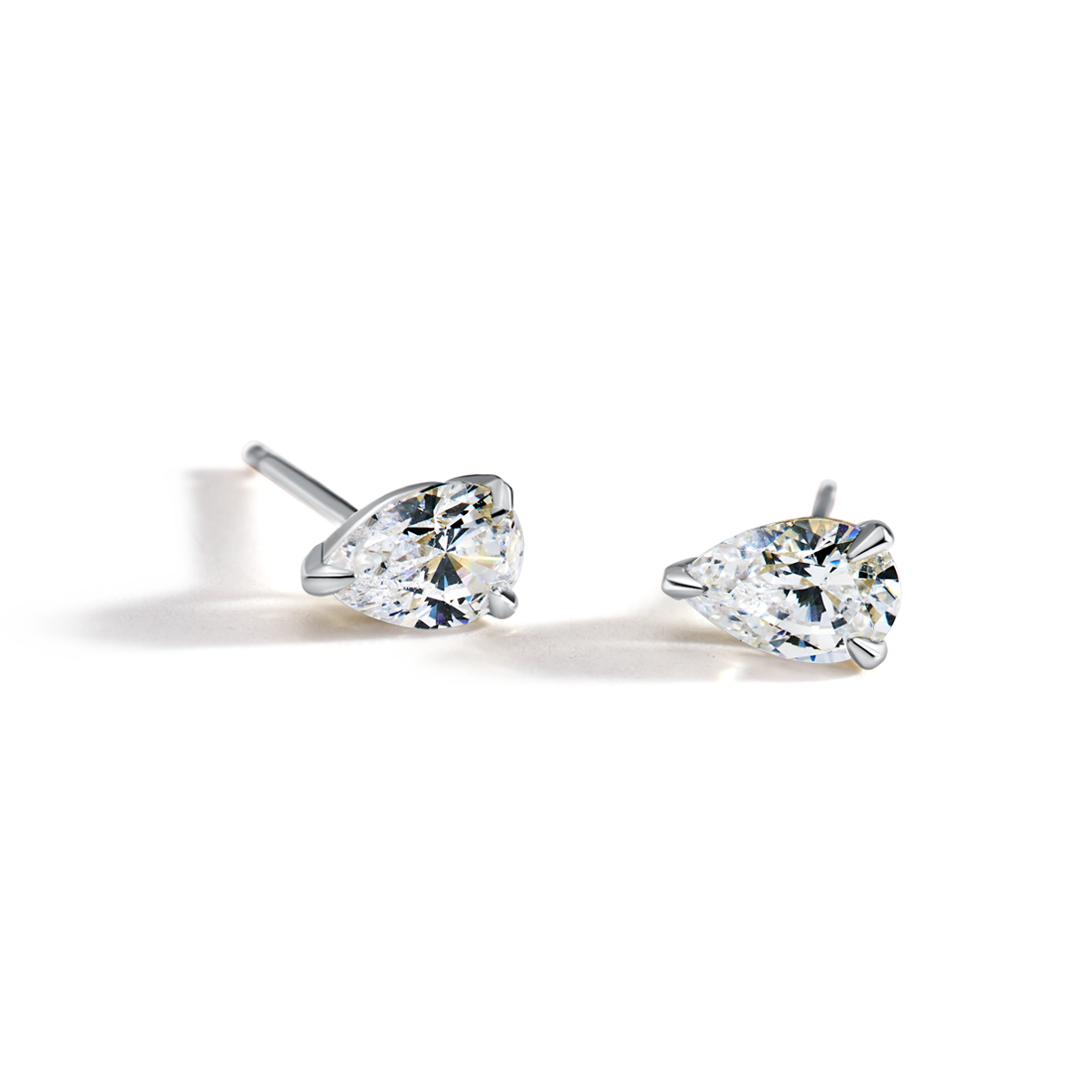 Pear Cut Diamond Studs