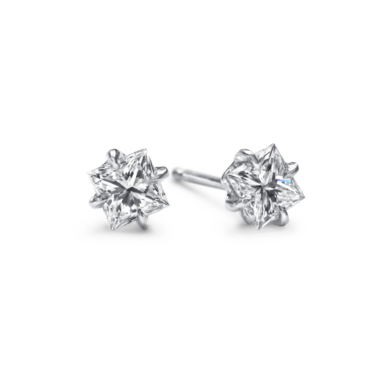 Princess Cut Diamond Studs