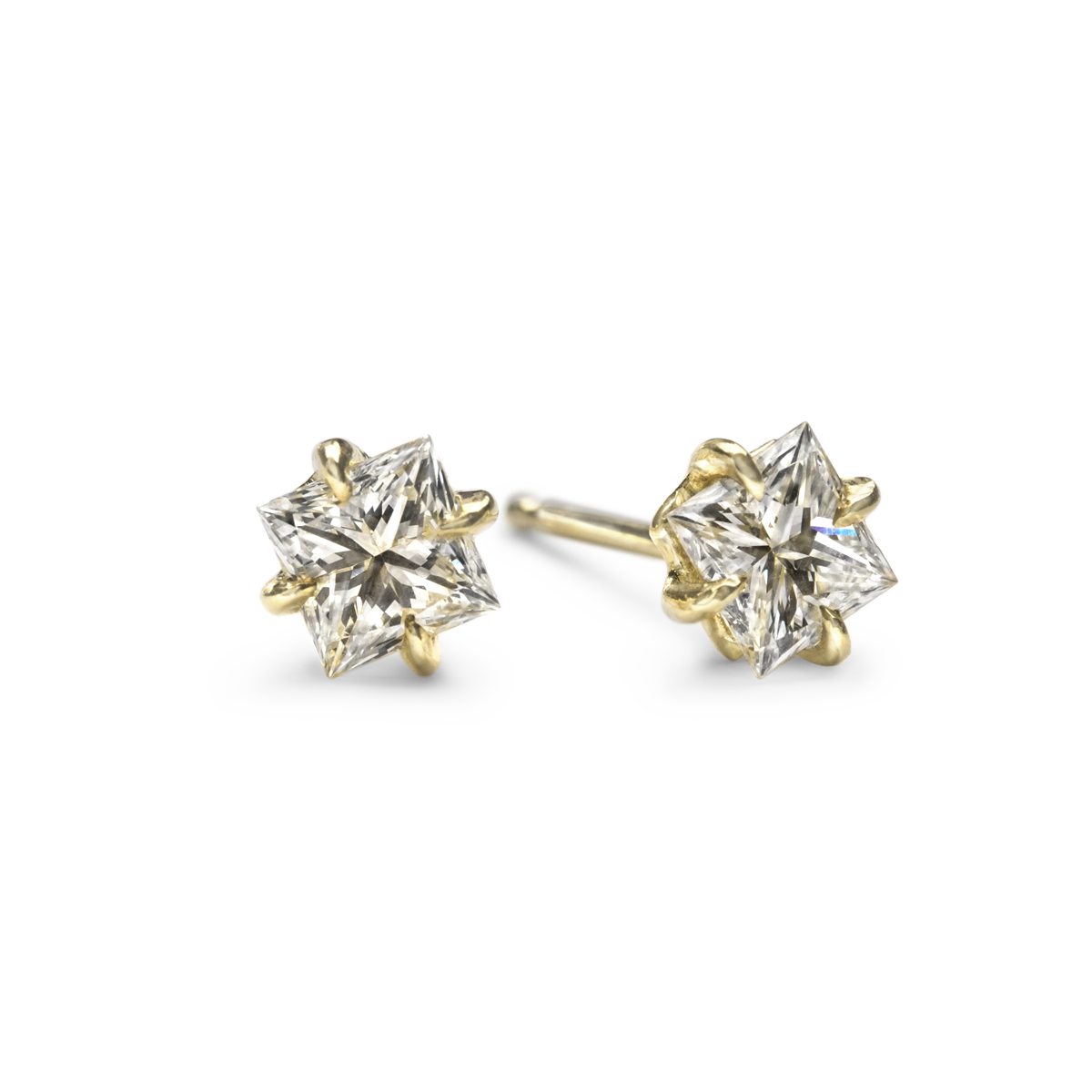 Princess Cut Diamond Studs