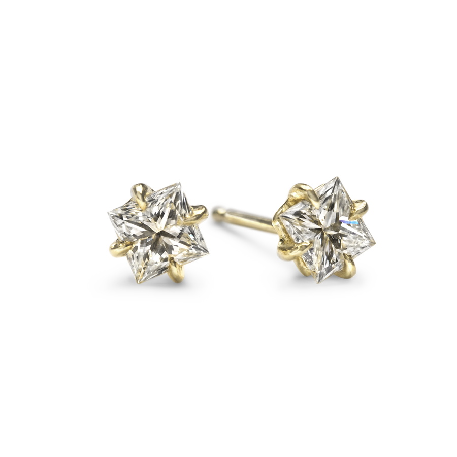 Princess Cut Diamond Studs