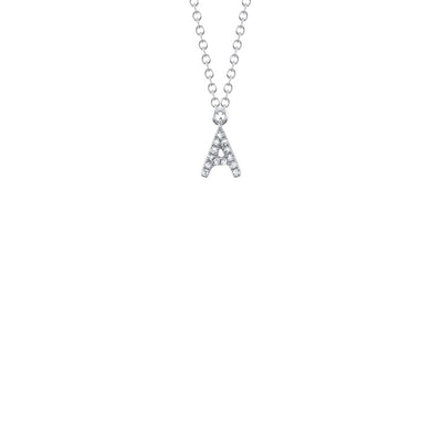 Shy Creation Small Diamond Initial Necklace