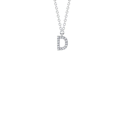Shy Creation Small Diamond Initial Necklace