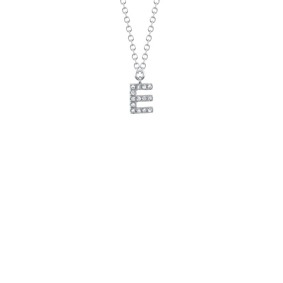 Shy Creation Small Diamond Initial Necklace