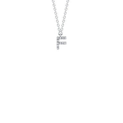 Shy Creation Small Diamond Initial Necklace