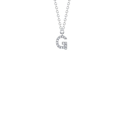 Shy Creation Small Diamond Initial Necklace