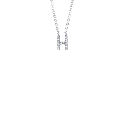 Shy Creation Small Diamond Initial Necklace