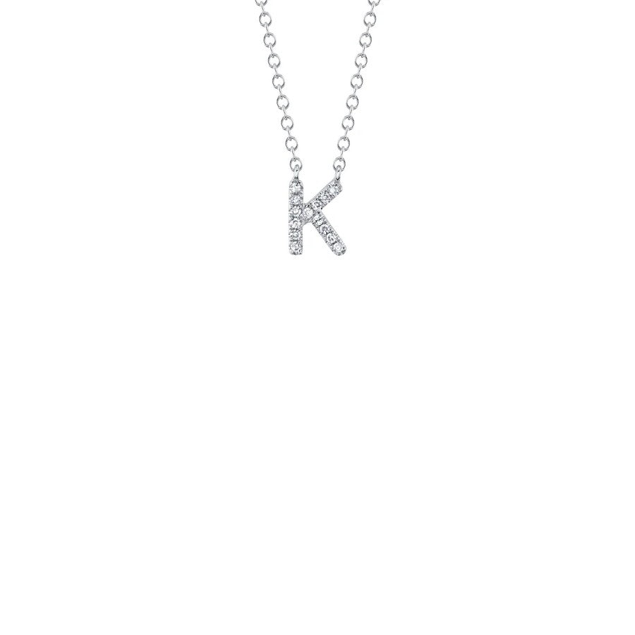 Shy Creation Small Diamond Initial Necklace
