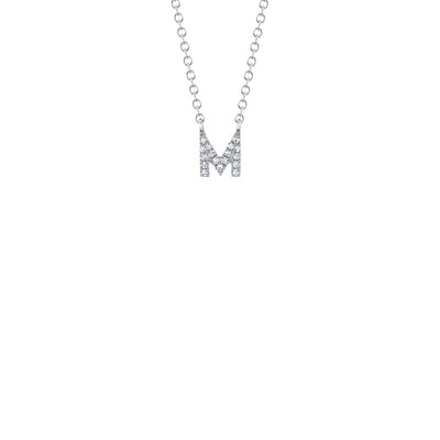 Shy Creation Small Diamond Initial Necklace