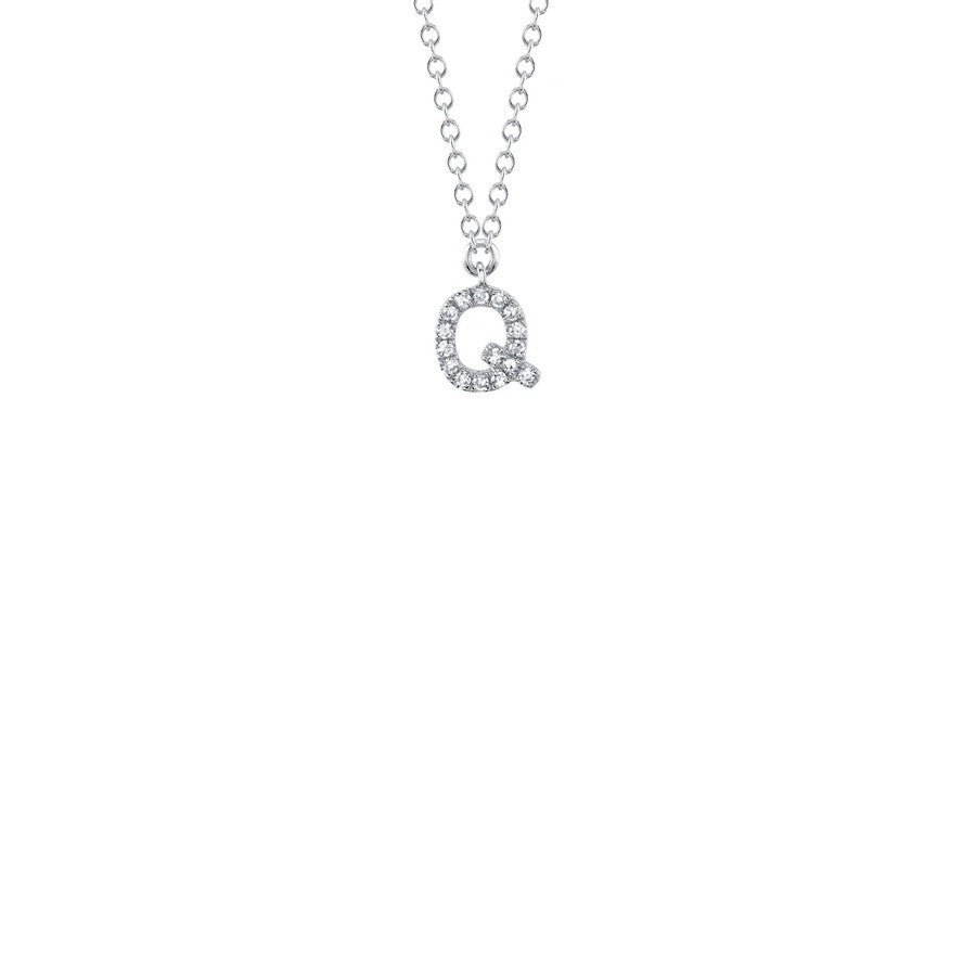 Shy Creation Small Diamond Initial Necklace