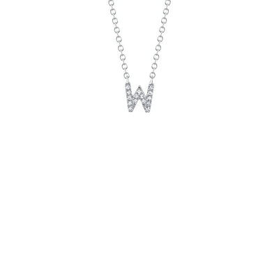 Shy Creation Small Diamond Initial Necklace