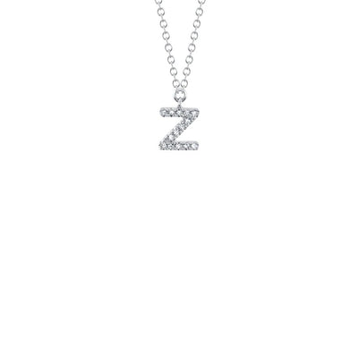 Shy Creation Small Diamond Initial Necklace