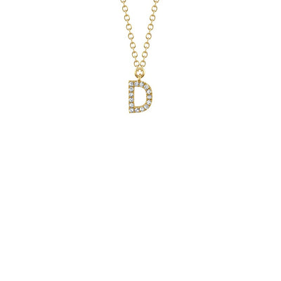 Shy Creation Small Diamond Initial Necklace