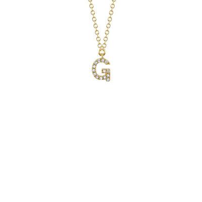 Shy Creation Small Diamond Initial Necklace