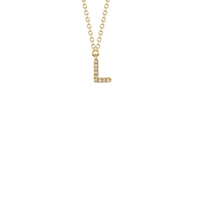 Shy Creation Small Diamond Initial Necklace