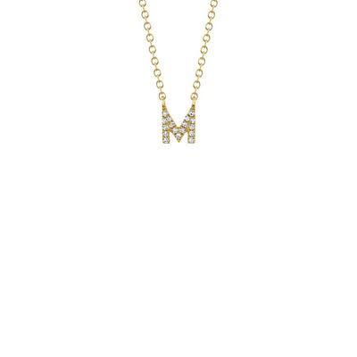 Shy Creation Small Diamond Initial Necklace
