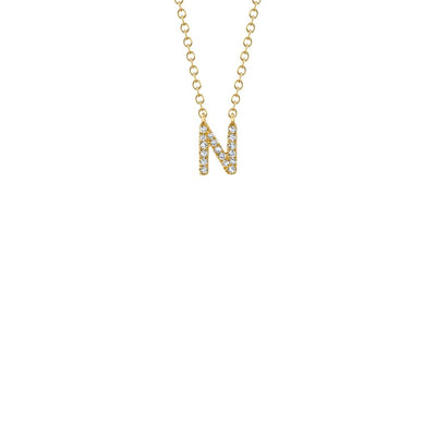 Shy Creation Small Diamond Initial Necklace
