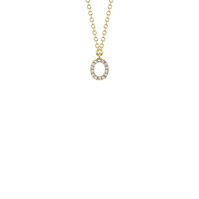 Shy Creation Small Diamond Initial Necklace