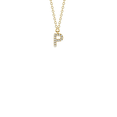 Shy Creation Small Diamond Initial Necklace