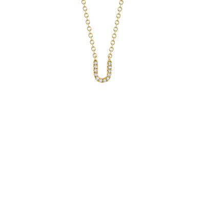 Shy Creation Small Diamond Initial Necklace