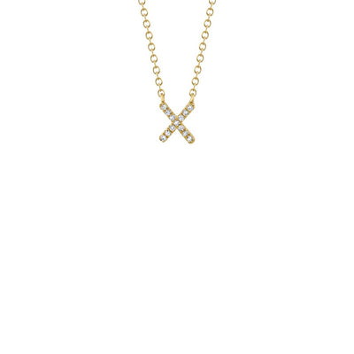 Shy Creation Small Diamond Initial Necklace